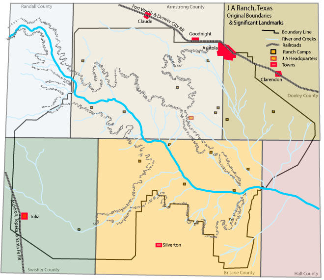 JA Ranch Reference Map