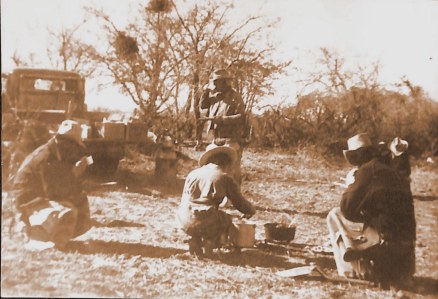 Atlas Cowboys on range Vernon Hofacket at right